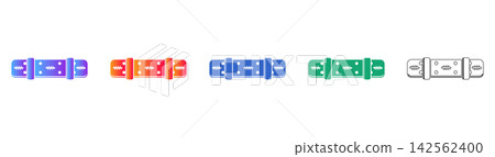 Skateboard Axle and Component Icon Set Skateboard Axle and Component Icon Set 142562400