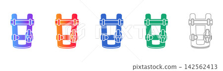 Spinal Support Brace Vector Collection Spinal Support Brace Vector Collection 142562413