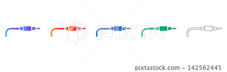 Flexible Medical Probe Icon Set Flexible Medical Probe Icon Set 142562445