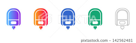Digital Sensor Device Icon Set Digital Sensor Device Icon Set 142562481