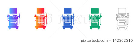 Medical Ultrasound Scanner Vector Icon Set Medical Ultrasound Scanner Vector Icon Set 142562510