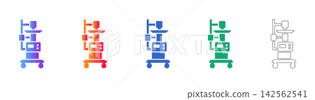Medical Imaging Equipment Vector Icon Set Medical Imaging Equipment Vector Icon Set 142562541