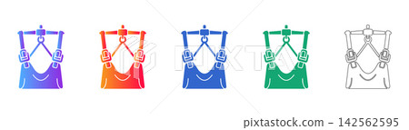 Medical Patient Lift Harness Icons Medical Patient Lift Harness Icons 142562595