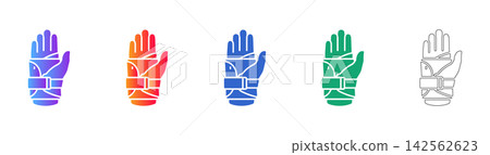 Wrist Splint Support Vector Icon Set Wrist Splint Support Vector Icon Set 142562623