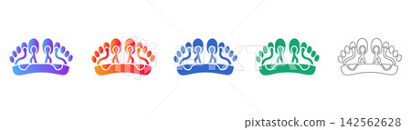 Human Foot Anatomy Vector Icon Set Human Foot Anatomy Vector Icon Set 142562628