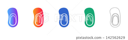 Colorful Footwear Insole Flat Design Vector Set Colorful Footwear Insole Flat Design Vector Set 142562629