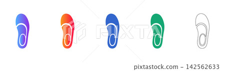 Ergonomic Shoe Insole Vector Graphic Set 142562633