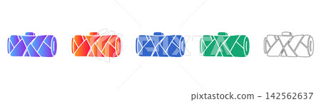 Abstract Wrapped Object Vector Icon Set Abstract Wrapped Object Vector Icon Set 142562637