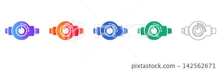 Adjustable Medical Flow Control Valve Icon Adjustable Medical Flow Control Valve Icon 142562671