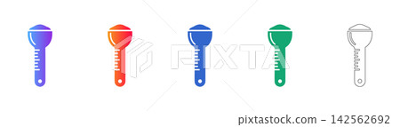 Thermometer Medical Instrument Icon Set Thermometer Medical Instrument Icon Set 142562692