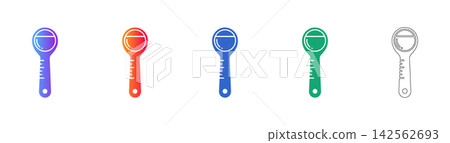 Measuring Spoon Icon Set for Kitchenware Measuring Spoon Icon Set for Kitchenware 142562693