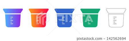 Measuring Cup Vector Icon Collection Measuring Cup Vector Icon Collection 142562694