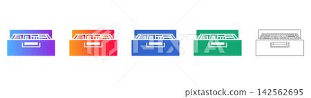 Document Filing Cabinet Drawer Icon Document Filing Cabinet Drawer Icon 142562695
