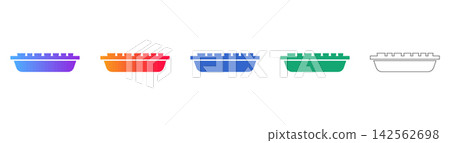 Grill or Baking Tray Icon Collection Grill or Baking Tray Icon Collection 142562698