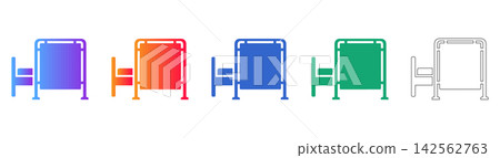Hospital Privacy Screen Icon Set Hospital Privacy Screen Icon Set 142562763