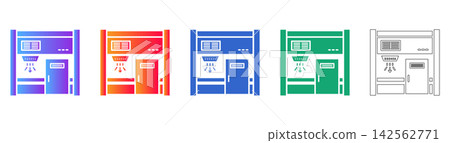 Ventilation and Air Conditioning Icons for HVAC Systems 142562771