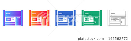 Server Room and Data Center Rack Icons Server Room and Data Center Rack Icons 142562772