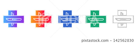 Surgical Blade in Sterile Pack Icon Set Surgical Blade in Sterile Pack Icon Set 142562830