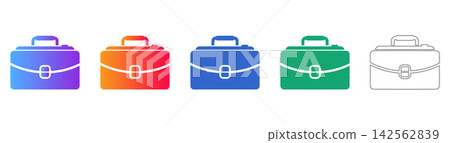 Corporate Office Briefcase Icons Set Corporate Office Briefcase Icons Set 142562839