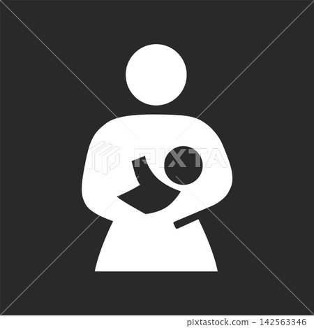 哺乳室(女性)圖示(白色輪廓版) 哺乳室(女性)圖示(白色輪廓版) 142563346