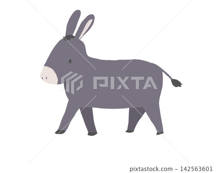 一幅可愛的驢子側臉插圖。 一幅可愛的驢子側臉插圖。 142563601