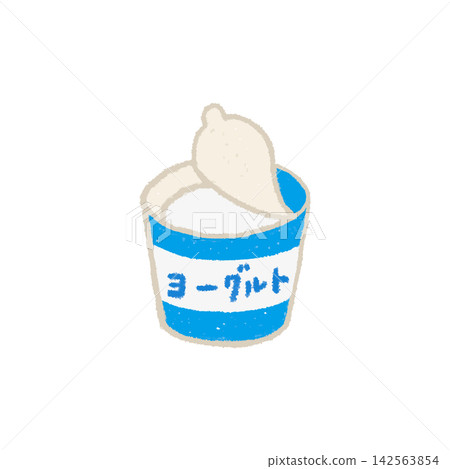Cute hand-drawn yogurt Cute hand-drawn yogurt 142563854
