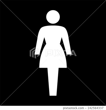 Female pictogram (with frame) Female pictogram (with frame) 142564337