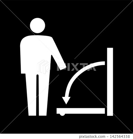 pictogram of a changing table (white outline version) pictogram of a changing table (white outline version) 142564338