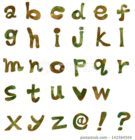 手繪彩色字母材質套裝 手繪彩色字母材質套裝 142564504