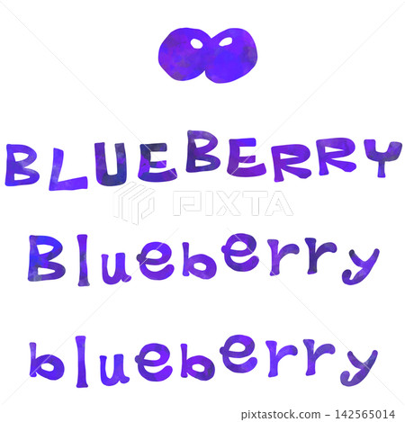 A colorful set of hand-drawn blueberry letters. A colorful set of hand-drawn blueberry letters. 142565014