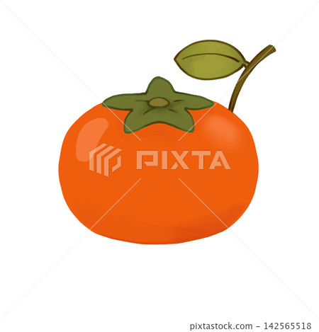 Cute autumn illustration of persimmons (transparent background) Cute autumn illustration of persimmons (transparent background) 142565518