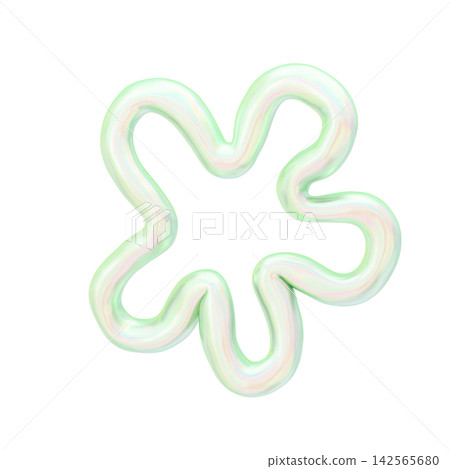 夢幻可愛的極光色彩全息3D圖示 - 花朵 夢幻可愛的極光色彩全息3D圖示 - 花朵 142565680