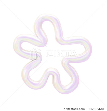 Dreamy and cute aurora-colored holographic 3D icon - Flower Dreamy and cute aurora-colored holographic 3D icon - Flower 142565681