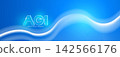 AGI Artificial General Intelligence Blue Wave Background 142566176