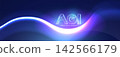 AGI Technology Purple Wave Digital Background 142566179