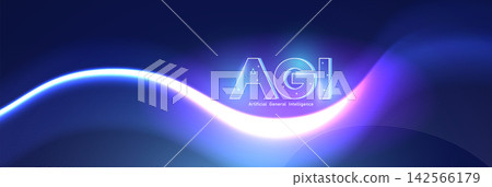 AGI Technology Purple Wave Digital Background AGI Technology Purple Wave Digital Background 142566179