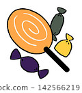 Halloween candy illustration 142566219