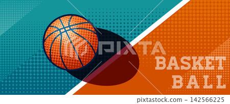 Abstract Basketball Game Day Sports Banner Design 142566225