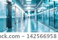 Modern building hallway with abstract and blurred design elements 142566958
