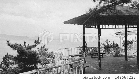 Vintage photograph, 1929-1933, Takamatsu City, Kagawa Prefecture: The Seto Inland Sea viewed from Shishi no Reigan (Lion's Sacred Rock) on Yashima Island. Vintage photograph, 1929-1933, Takamatsu City, Kagawa Prefecture: The Seto Inland Sea viewed from Shishi no Reigan (Lion's Sacred Rock) on Yashima Island. 142567223