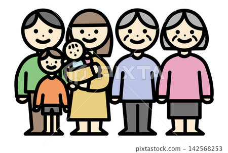 Family - Family Color Illustration Family - Family Color Illustration 142568253