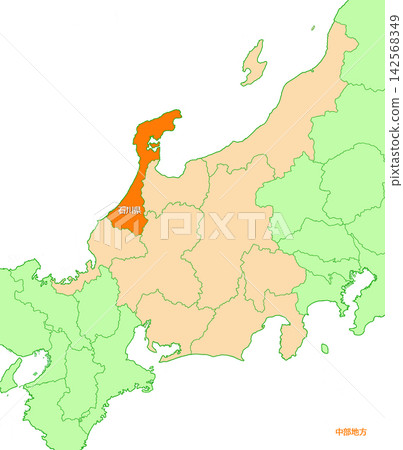 石川縣,石川,包含縣名,純橙色,中部地區 石川縣,石川,包含縣名,純橙色,中部地區 142568349