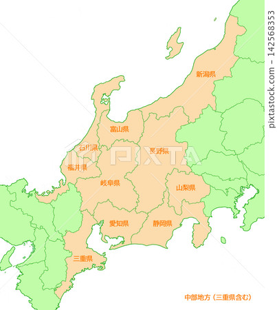 中部地區;三重縣列入名單;含縣名。 中部地區;三重縣列入名單;含縣名。 142568353
