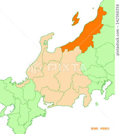 Niigata Prefecture, Niigata, No specific prefecture name, Solid orange, Chubu region Niigata Prefecture, Niigata, No specific prefecture name, Solid orange, Chubu region 142568359