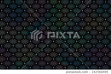 一種類似珍珠母貝鑲嵌的日式圖案,圖案由相互交織的梅花組成。 一種類似珍珠母貝鑲嵌的日式圖案,圖案由相互交織的梅花組成。 142568495