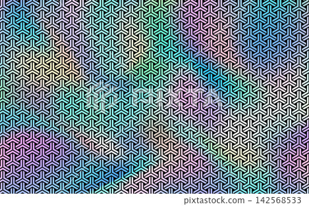 A Japanese pattern reminiscent of mother-of-pearl inlay. Interlocking tortoise shell pattern. A Japanese pattern reminiscent of mother-of-pearl inlay. Interlocking tortoise shell pattern. 142568533