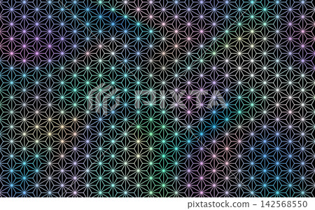 A Japanese pattern reminiscent of mother-of-pearl inlay. Hemp leaf pattern. A Japanese pattern reminiscent of mother-of-pearl inlay. Hemp leaf pattern. 142568550