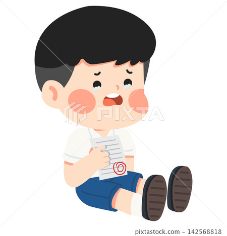 Young student crying over zero grade exam Young student crying over zero grade exam 142568818