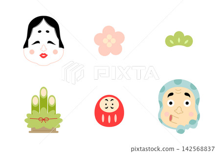 Otafuku、Hyottoko、日本插畫素材 Otafuku、Hyottoko、日本插畫素材 142568837