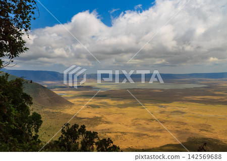 Aerial view of Ngorongoro crater national park in Tanzania Aerial view of Ngorongoro crater national park in Tanzania 142569688